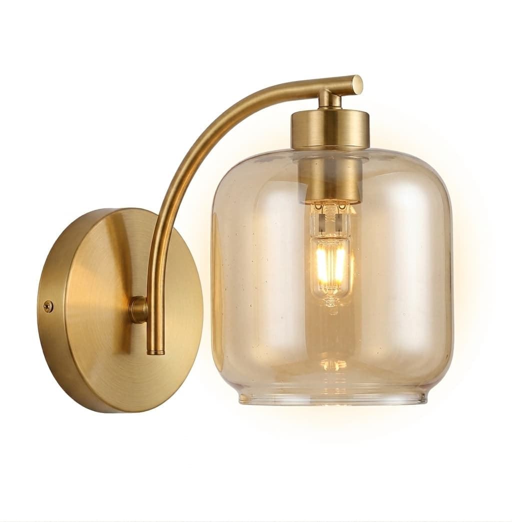 Aplique Dorado con Cristal Ámbar - Imagen 1