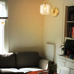 Aplique Dorado con Cristal Ámbar - Imagen 2