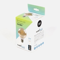 Bombilla E27 2700K (Luz Cálida) VINTAGE de Globo - Imagen 2