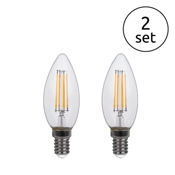 Bombilla LED E14 de 3000K de Vela (Pack de 2) - Imagen 1