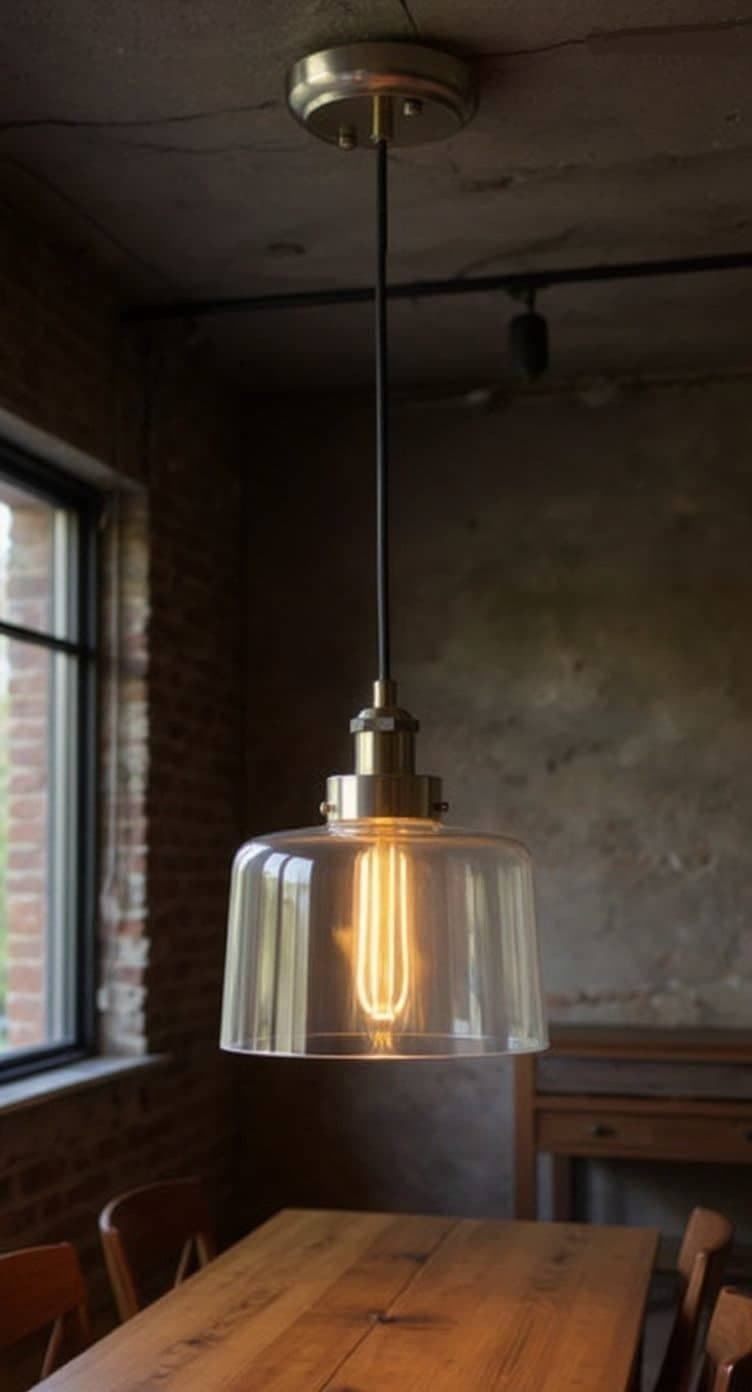 Colgante de Cristal color Cuero - Imagen 2