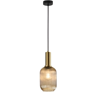 Colgante Retro Dorado con Cristal Rayado - Imagen 1