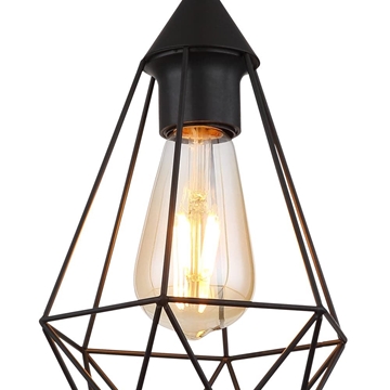 Colgante Zachary de Metal Negro - Imagen 1