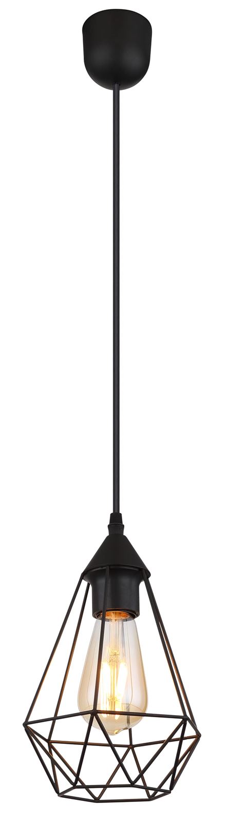 Colgante Zachary de Metal Negro - Imagen 3