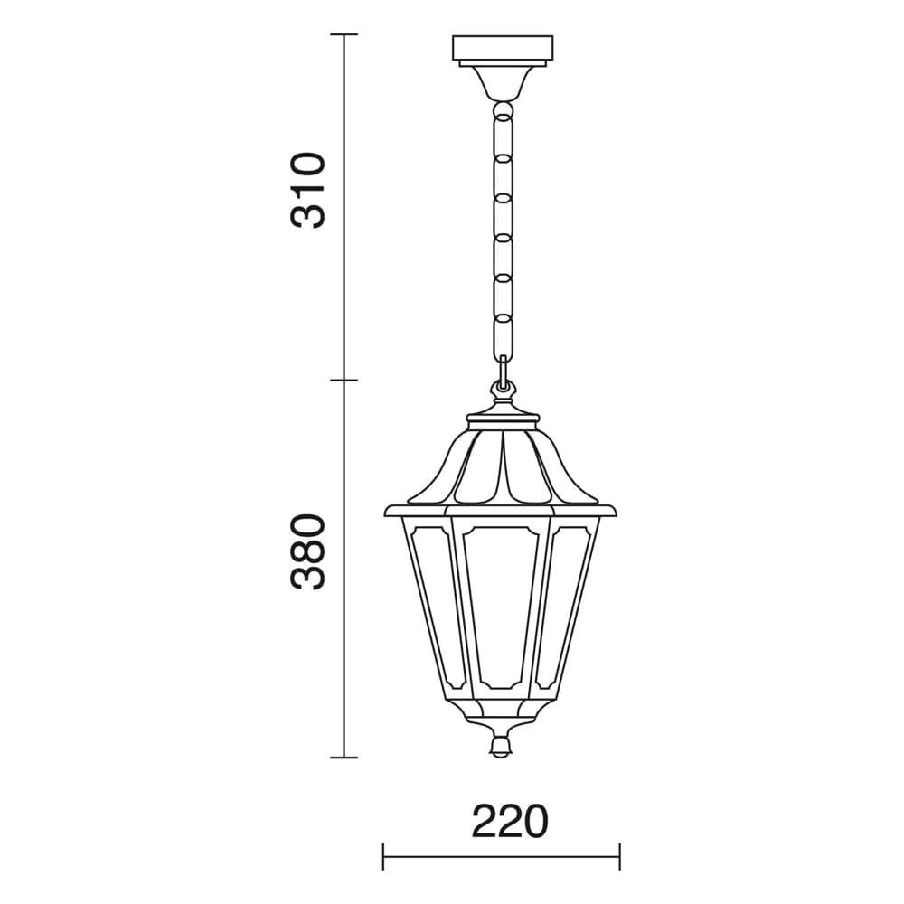 Farol de Exterior con Cadena Indura - Imagen 3