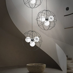 Lámpara Colgante Doble Altura en Acero - Imagen 1