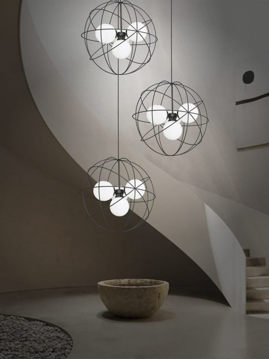 Lámpara Colgante Doble Altura en Acero - Imagen 2