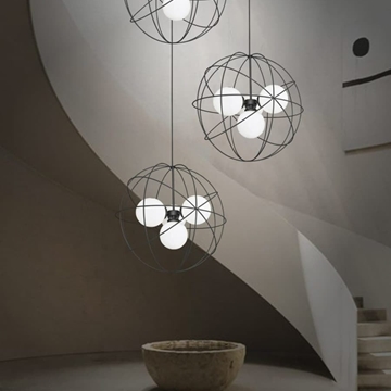 Lámpara Colgante Doble Altura en Acero - Imagen 2