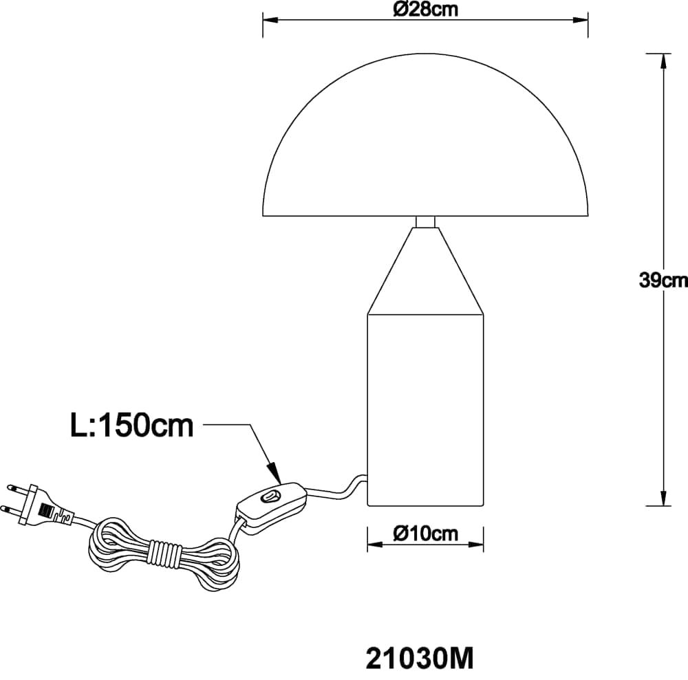 Lámpara de Mesa Cilíndrica Atoma - Imagen 9