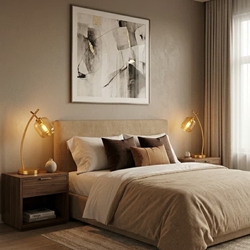 Lámpara de Mesilla Dorada - Imagen 2