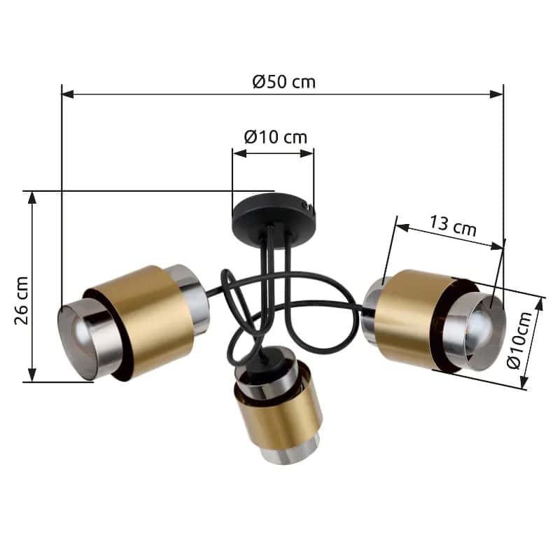 Lámpara de Techo con 3 focos - Imagen 4
