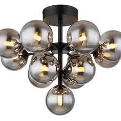 Lámpara de Techo Moderna con Cristal Ahumado - Imagen 1