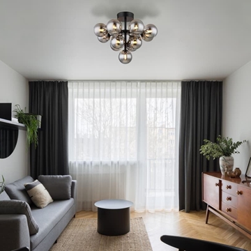 Lámpara de Techo Moderna con Cristal Ahumado - Imagen 2