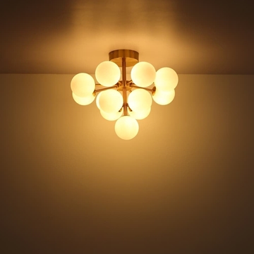 Lámpara Globo Dorada - Imagen 1