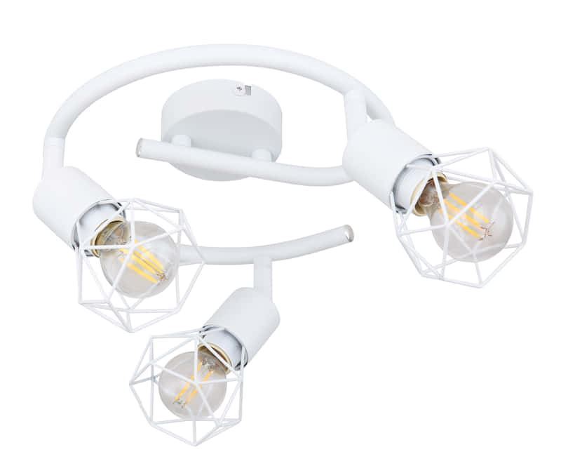 Plafón Blanco con 3 Focos Orientables - Imagen 1