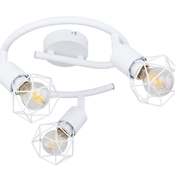 Plafón Blanco con 3 Focos Orientables - Imagen 1