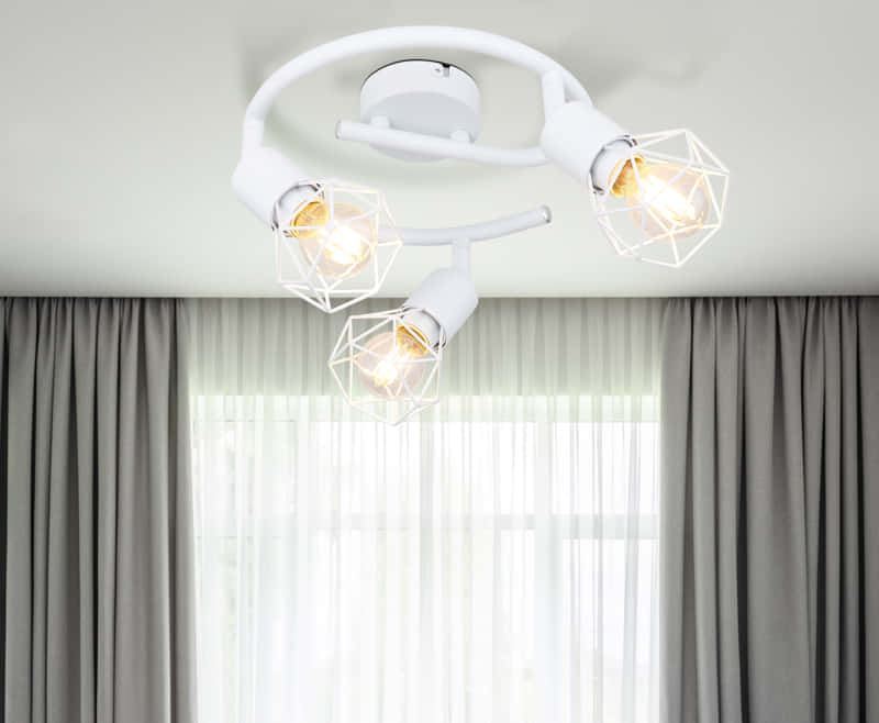 Plafón Blanco con 3 Focos Orientables - Imagen 2