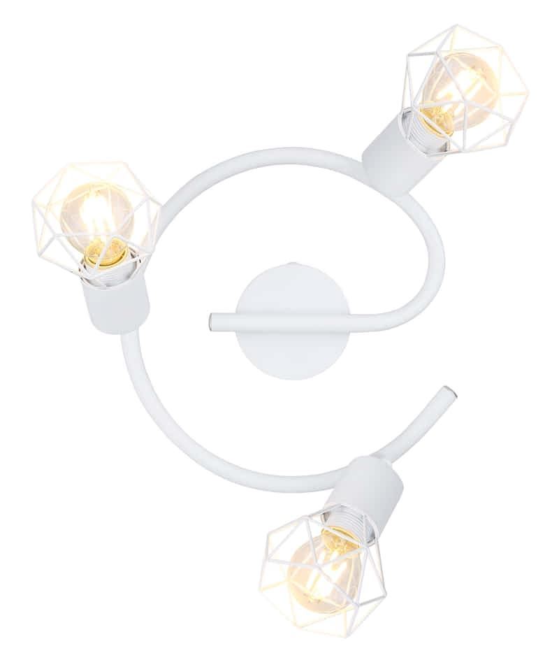 Plafón Blanco con 3 Focos Orientables - Imagen 4