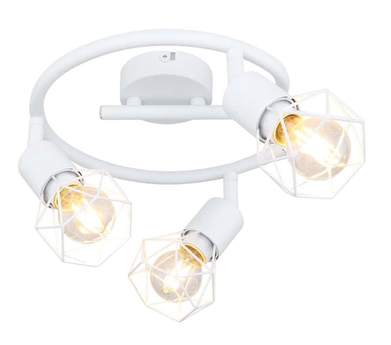 Plafón Blanco con 3 Focos Orientables - Imagen 5