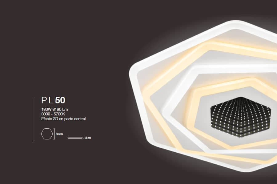 Plafón Leipzig Hexagonal - Imagen 4